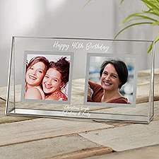 Write Your Own Personalized Double Photo Glass Frame