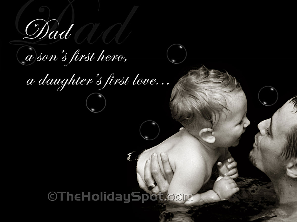 A fathers day wallpaper with a beautiful message