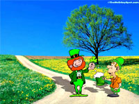 Wallpaper of patrick day celebration with friends