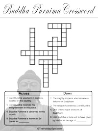 Click here for Black and White Buddha Purnima Crossword