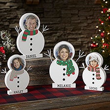 Photo Face Personalized Wooden Snowman