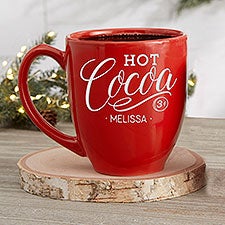 Hot Cocoa Personalized Vintage 14 oz. Bistro Mug