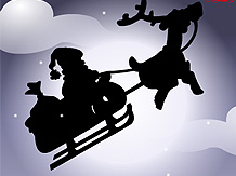 Santa on sleigh