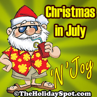 Christmas in July card for Facebook