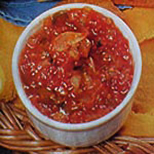 Tomato and jalapeno pepper salsa