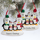 Penguin Family© Personalized Ornament