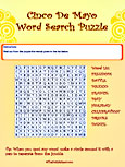 Cinco de Mayo Word Search Puzzle