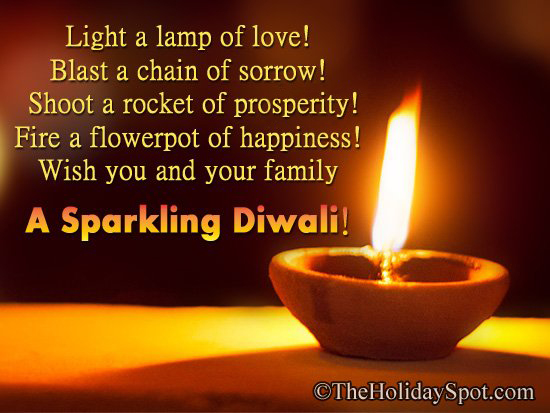 Sparkling Diwali Greetings for WhatsApp