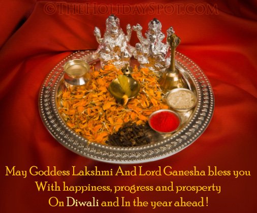 Blessing wihshes of Goddes Lakshmi and Lord Ganesha