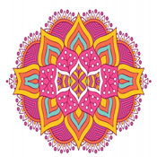 Colourful Rangoli design for Diwali
