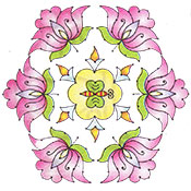 Vector Flower Rangoli design