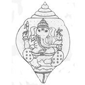 Outline Rangoli of Lord Ganesha