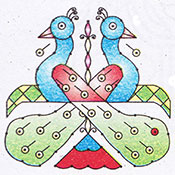 Vector Peacock Rangoli Design