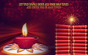 Fire crackers and Diya wallpaper for Diwali