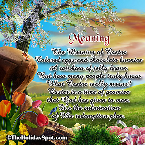 Poem Card - The meaning of Easter