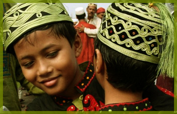 Kids celebrating Eid-ul-Adha at Bangladesh