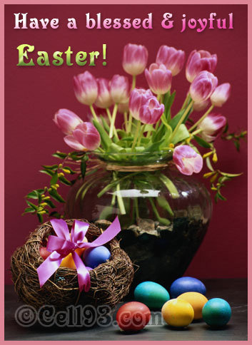 Blessed and Joyful Easter wishes card