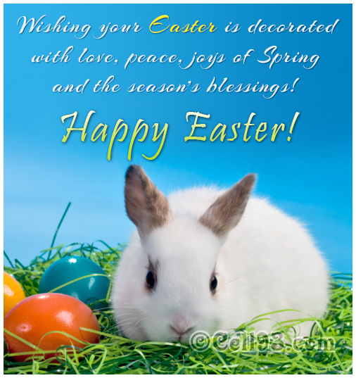 Easter card with seasons's blessings