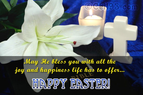 Easter greetings of joy and happiness
