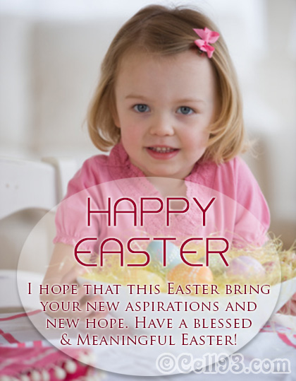 Happy Easter card with new aspirations and new hope