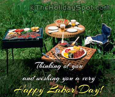 Thinkiing of you on Labor Day card