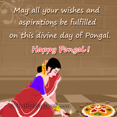 Pongal wishes with rangoli
