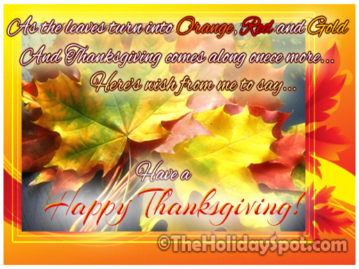 Have a Happy Thanksgiving Day!