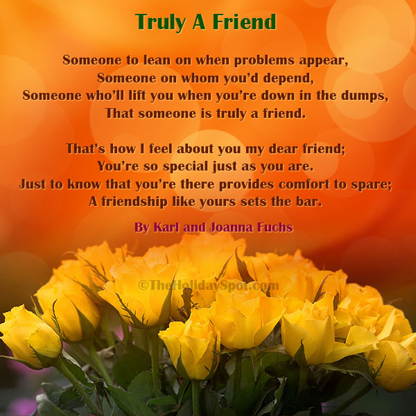 Friendship Day Poem - Truly A Friend