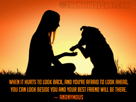 Best friend always will be besides of you - Friendship quote