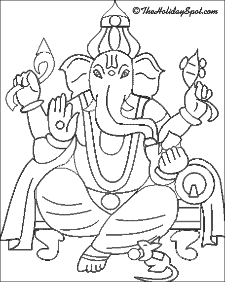 ganesh coloring pages for kids - photo #3