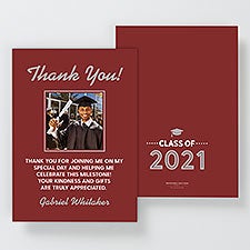 Graduating Class Of Personalized Thank You Cards