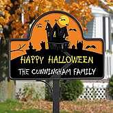 Haunted House Personalized Yard Stake