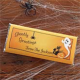 Ghostly Greetings Custom Candy Bar Wrappers