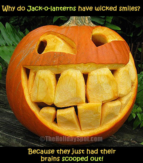 A funny Jack-o-lanterns jokes for Halloween