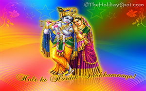 Holi Wallpaper - Radha and Krishna