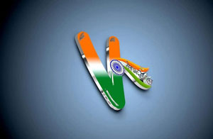 Alphabet V for Indian Independence Day