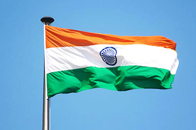 Indian Flag Hoisted High