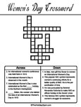 Black and White International Women's Day Crossword