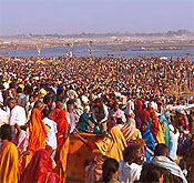Crowd at Maha Kumbh Mela