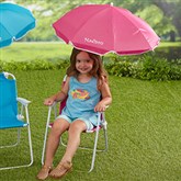 Kid's Pink Beach Chair & Personalized Umbrella Set by Stephen Joseph