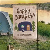 Happy Campers Personalized Camping Flag
