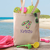 Flip Flop Fun© Personalized Youth Beach Tote