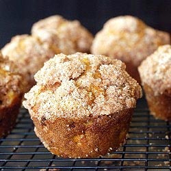 Pumpkin Apple Muffins with Streusel Topping