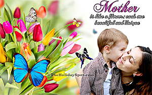 Mothers day wallpaper - Mother is like a flower