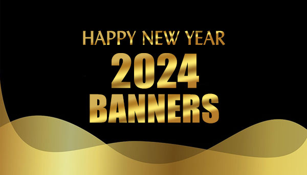 Happy New Year Banners for the year of 2024