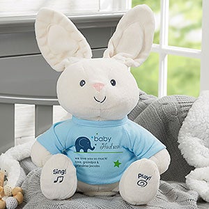 Gund® Animated New Arrival Personalized Baby Flora The Bunny- Blue