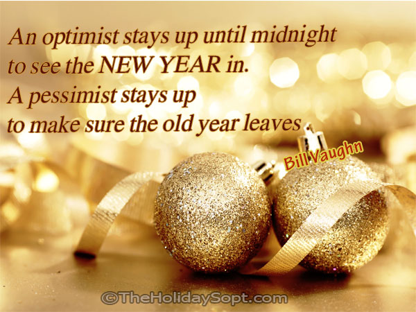 New Year Quotes on optimists and pessimists