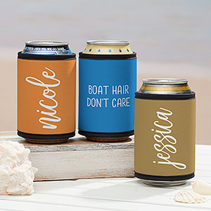 Scripty Style Personalized Beer Can & Bottle Wrap