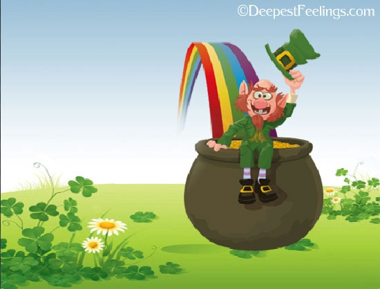 St. Patrick's Day Animated Card with lots of luck and smiles