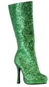 Green Glitter Adult Boots